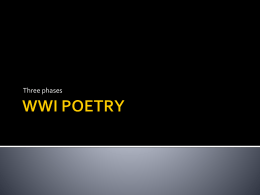WWI POETRY - Wikispaces