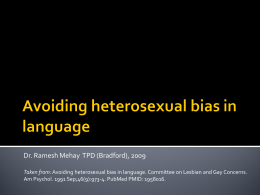 Avoiding heterosexual bias in language