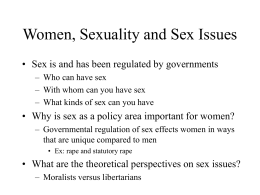 Women, Sexuality and Sex Issues