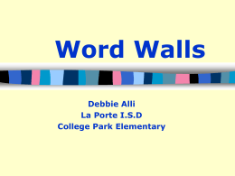 Interactive Word Walls