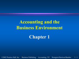Accounting and the Business Enviornment