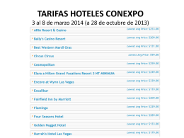 TARIFAS HOTELES CONEXPO 3 al 8 de marzo 2014 (a 28 …