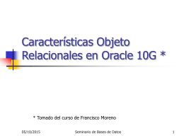 La parte objeto relacional en Oracle