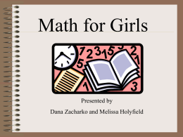 Intermediate Girls -Math