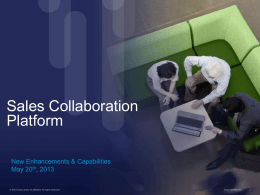 Cisco Sales Collaboration Platform Partner Introduction