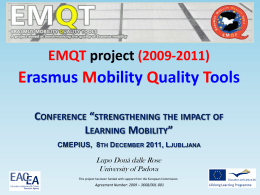 The two year funded EMQT project