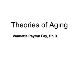 Theories of Aging - Philadelphia University Jordan