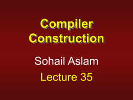 What is a compiler? - Virtual University of Pakistan