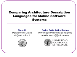 Comparing Architecture Description Languages for Mobile