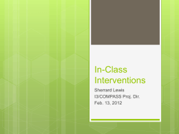 In-Class Interventions
