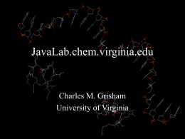 Interactive Software for Biochemistry Using Java, Chime