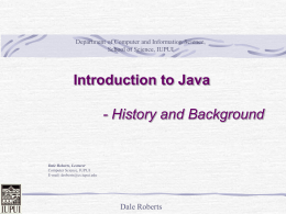 Java Introductrion - Computer & Information Science @ …