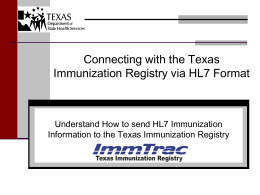 HL7ProviderKickoff - Texas Department of State