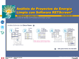 Renewable Energy Project Analysis with RETScreen Software