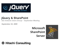 jQuery & SharePoint