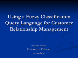 Database Schema with Fuzzy Classification and