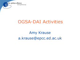 OGSA-DAI Activities / Client Toolkit