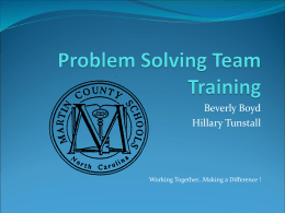 Problem Solving Team Training