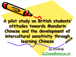 A pilot study on British students’ attitudes towards