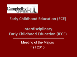 Early Childhood Education Interdisciplinary Early