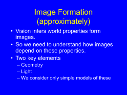 Image formation (approximately)