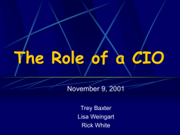 The Role of a CIO