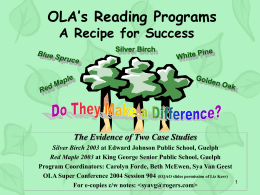 Do OLA Reading Programs Make a Difference?