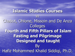 Islamic Studies Courses in Chabot, Ohlone, Missoin and De