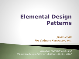 Elemental Design Patterns - University of North Carolina