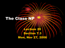 The Class NP - H-SC