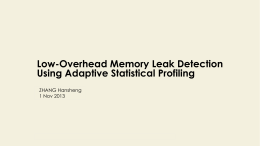 Low-Overhead Memory Leak Detection Using Adaptive