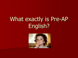 Why Choose Pre-AP?