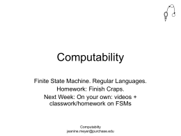 Computability - State University of New York at Purchase