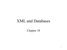 XML and Databases - Stony Brook University
