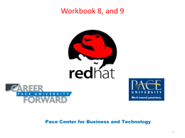 Workbook 8, and 9 - Seidenberg School of Computer …