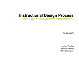 Instructional Design Process 12.03.2006