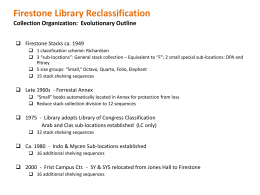 Firestone Library Reclassification