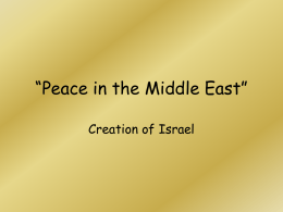 Peace in the Middle East”