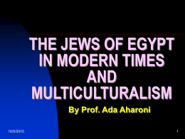 The Jews of Egypt in Modern Times