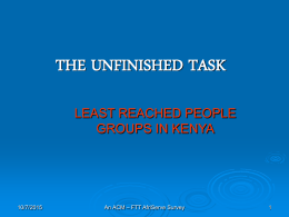 THE UNFINISHED TASK