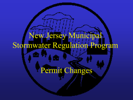 New Jersey Municipal Stormwater Regulation Program