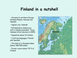 Finland in a nutshell - Šiuolaikinių didaktikų centras