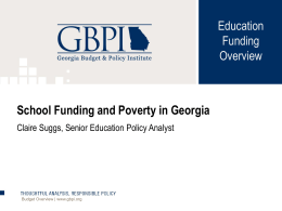 School Funding and Poverty in Georgia