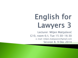 English for Law 1