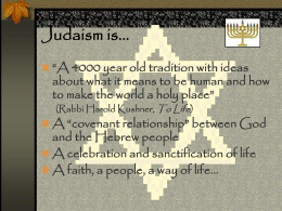 What is Judaism? - University of Missouri