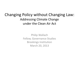 Changing Policy without Changing Law: Addressing …
