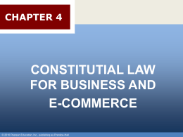 Chapter 003 - Constitutional Authority to Regulate Business