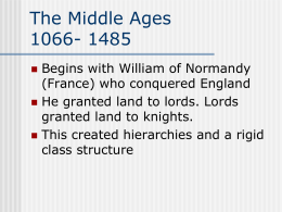 The Middle Ages 1066