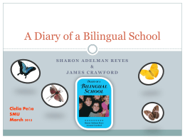 A Diary of a Bilingual School