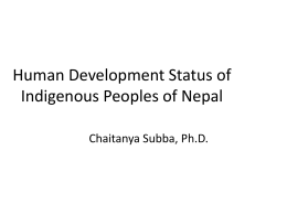 Human Development Status of Indigenous Peoples of …